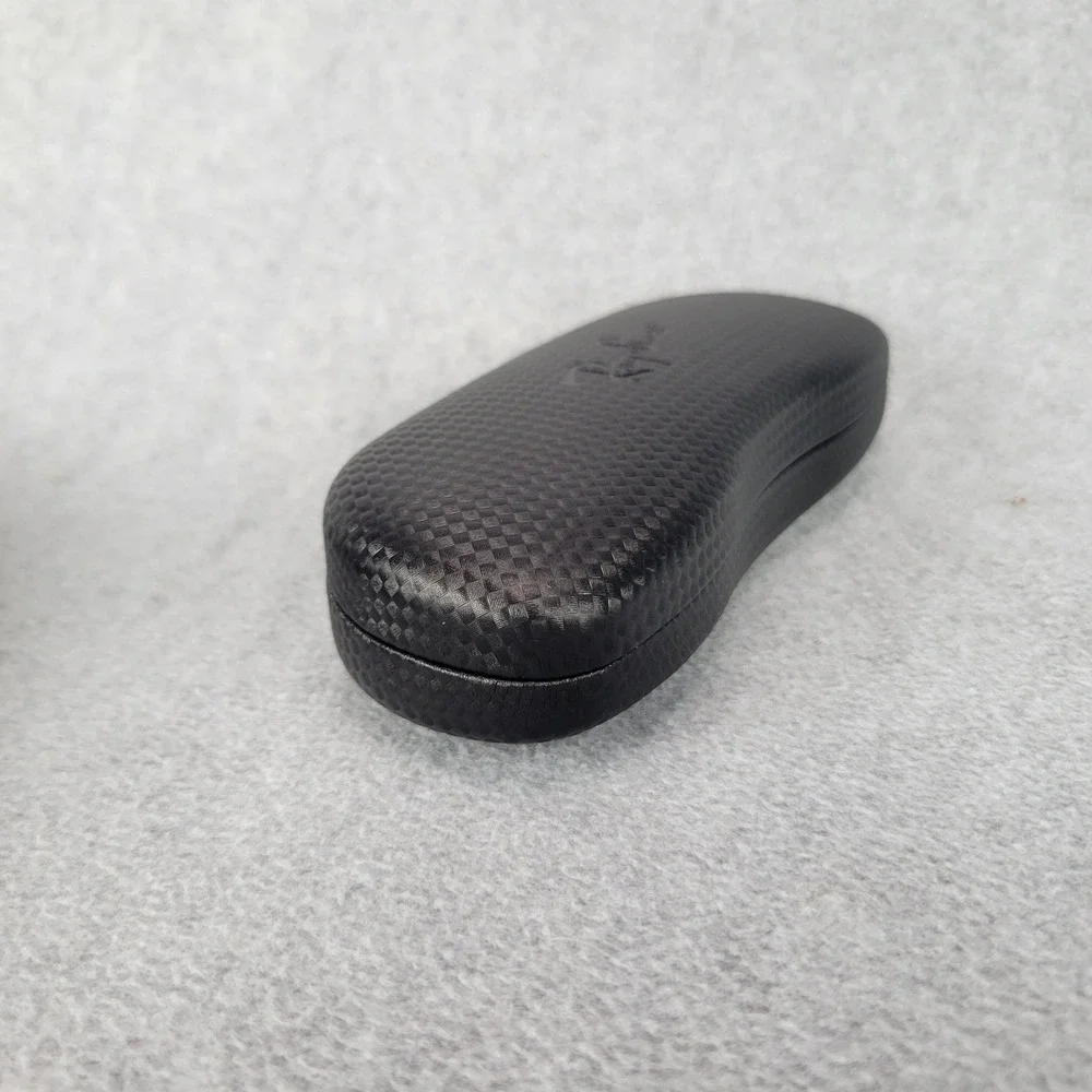 Ray-Ban Sunglasses Case Unisex OS Black Carbon Fiber Texture Hard Shell Cloth